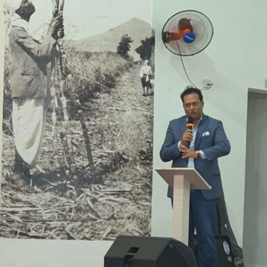 Hon. D. Damry addressing the audience