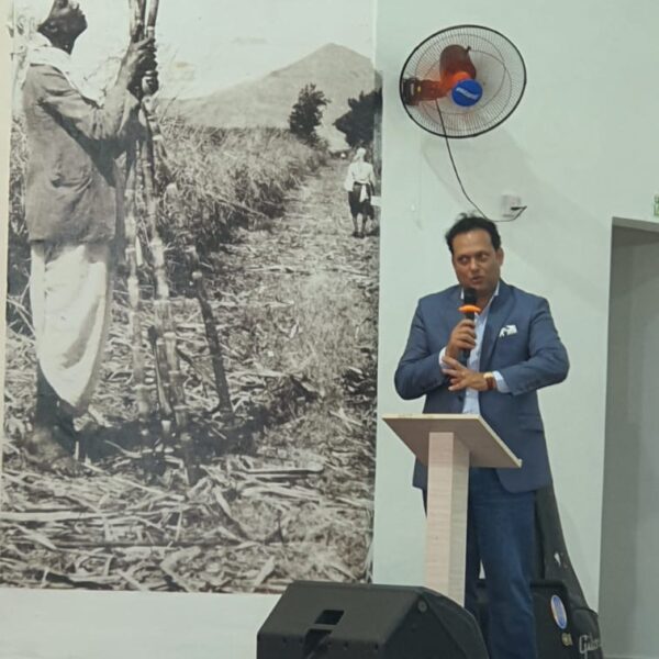 Hon. D. Damry addressing the audience